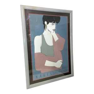 1980s Huge Original Patrick Nagel Gallery Limited Edition Silkscreen Print Serigraph