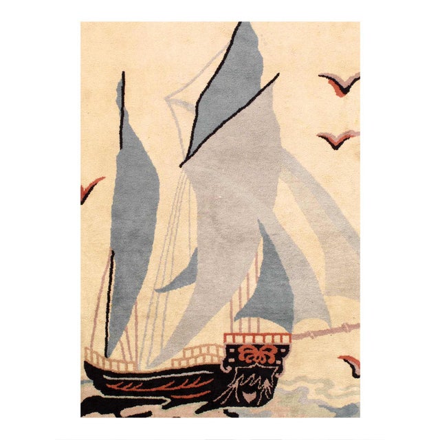 Chinese Deco Rug, Origin: China, Circa: Early 20th Century – Here is an exciting and appealing antique Oriental carpet –...
