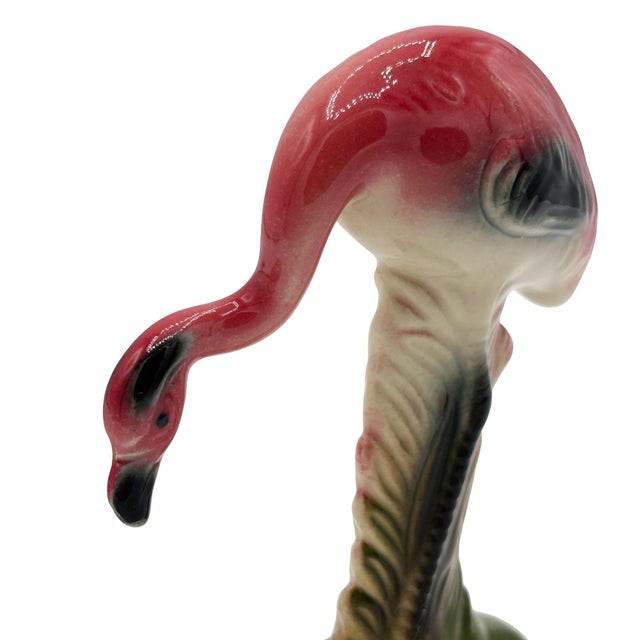 Mid 20th Century California Pottery Ceramic on the Prowl Pink Flamingo Figurine For Sale - Image 4 of 10