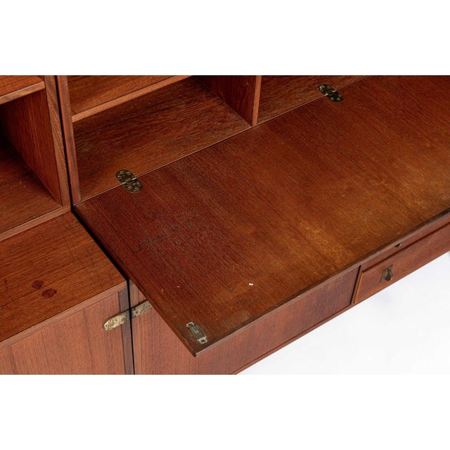 Mid-Century Danish Teak Wall Unit Bookcase by Peter Løvig Nielsen, Pair, 1960s For Sale - Image 10 of 18