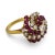 Mid 20th Century Vintage Ruby Diamond 14k Yellow Gold Cocktail Ring, Size 6.5 For Sale - Image 5 of 6