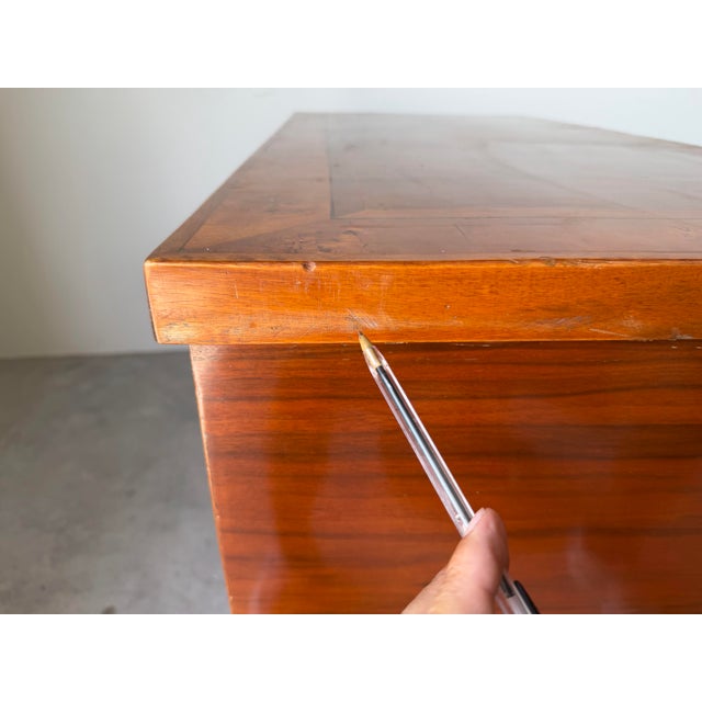 19th Century German Biedermeier-Style Burr & Flamed Elm Chest of Drawers For Sale - Image 12 of 12