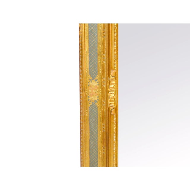Painted, Gilt and Ebonized Mid-20th Century Italian Venetian Style Wall Mirror For Sale In New York - Image 6 of 9