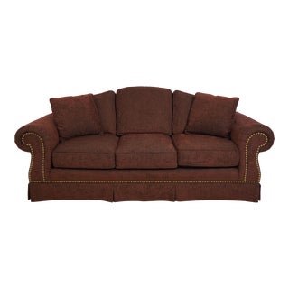 Sherrill Tack Head Trim Upholstered Sofa For Sale