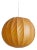 1960s Italian Spherical Ochre Cocoon Pendant Light For Sale