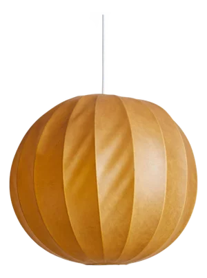 1960s Italian Spherical Ochre Cocoon Pendant Light