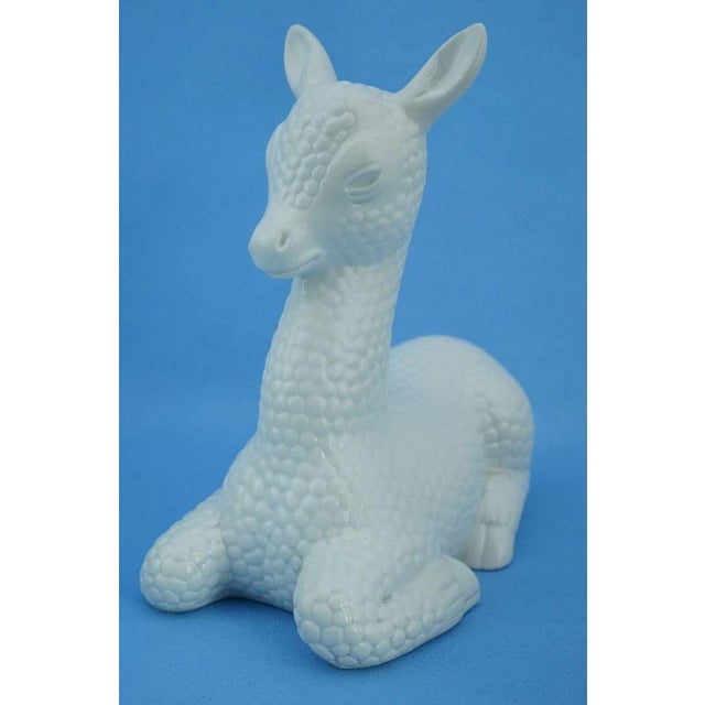 Art Deco Ceramic Baby Deer Sculpture by Giovanni Gariboldi for Richard Ginori Factory, Italy, 1900s For Sale - Image 3 of 18