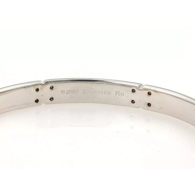 Tiffany and Co. Tiffany & Co. Streamerica Bracelet Diamonds 18k White Gold Bangle For Sale - Image 4 of 4