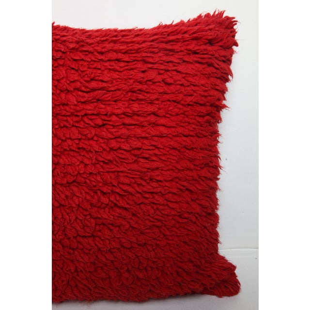 Textile Handmade Home Decor Red Tone Pillow Cover -20'' X 20'' For Sale - Image 7 of 8