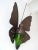 Green Midcentury Big Italian Rare Butterfly Detailed Green Glass Body Sconce For Sale - Image 8 of 12