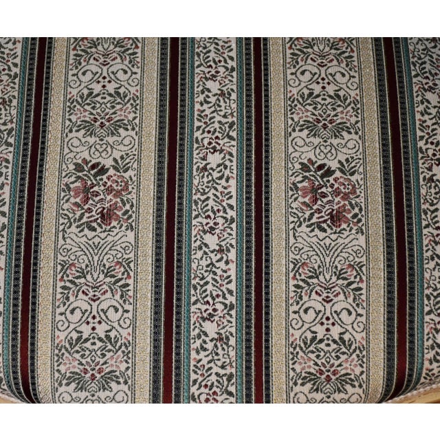 Textile 1920 Antique Pair of French Hand Painted Spring-Seat Chairs / New Upholstery For Sale - Image 7 of 13