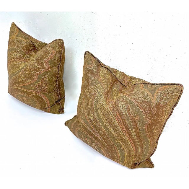 Vintage Custom Ralph Lauren Paisley Pillows, Pr Chairish