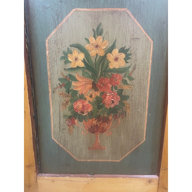 Antique Scandinavian Painted Pine Cupboard Armoire For Sale - Image 9 of 11