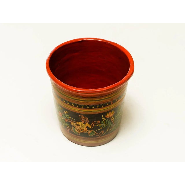 Traditional 20th Century Antique Burmese Lacquered Cup For Sale - Image 3 of 10