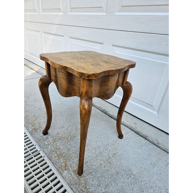Baker Furniture Square Diminutive French Burlwood Side Table For Sale - Image 6 of 11