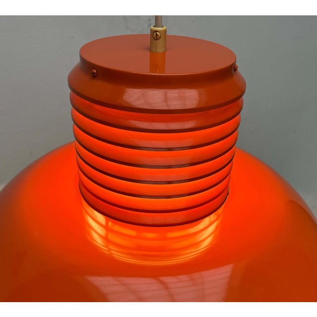 Mid-Century Modern German Space Age Orange Pendant Lamp, 1960s For Sale - Image 14 of 18