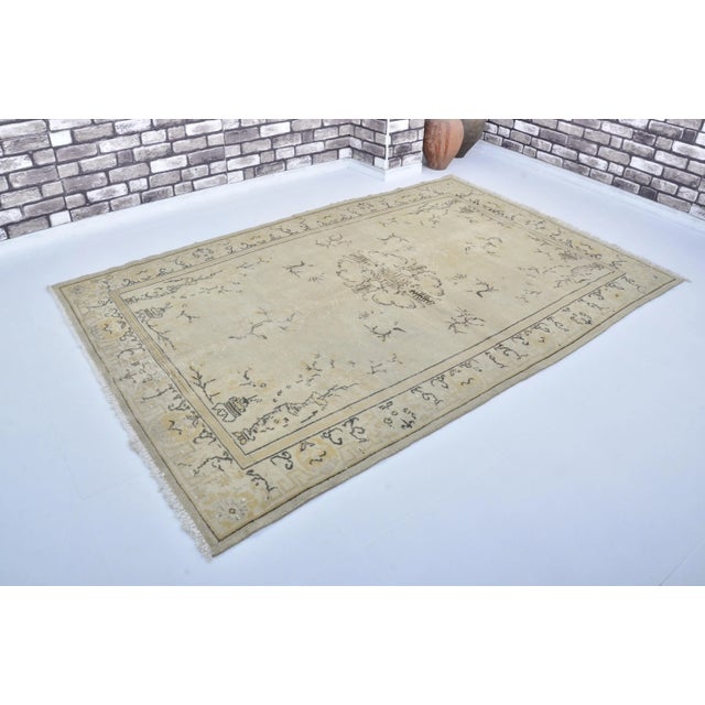 Textile 1960s Bohemian Decor Faded Anatolian Unique Area Carpet For Sale - Image 7 of 11