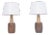 Mid-Century Model 3001 Handmade Stoneware Table Lamps by Einar Johansen for Søholm, 1960s, Set of 2 For Sale