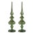 Azenor Green LED Tabletop Finials, Set of 2 For Sale