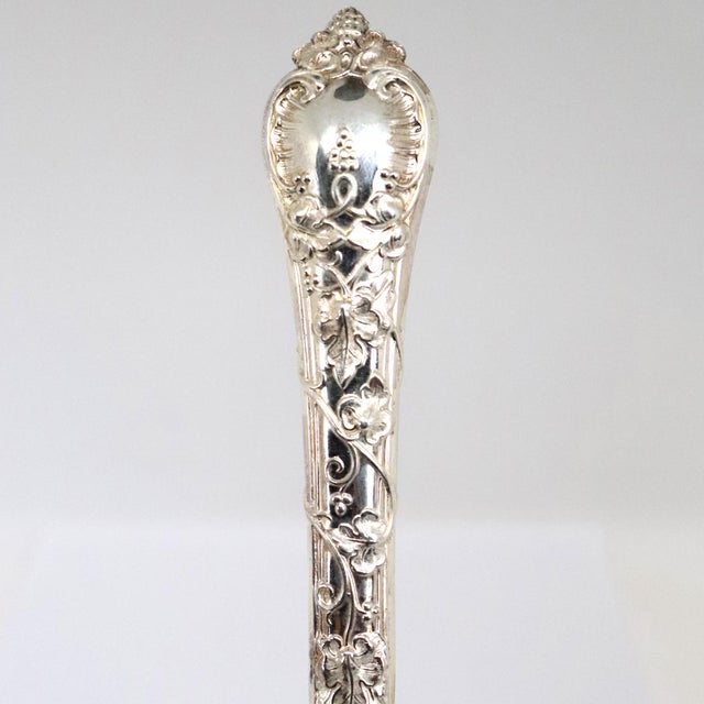 French Odiot Demidoff .950 Sterling Silver & Stainless Steel Tart Server Knife For Sale - Image 4 of 7