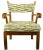 Mid-Century Modern Studio Carved Oak Armchair in Liebes Style Fabric For Sale - Image 3 of 11