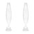 Flo 2-Piece Set Optic Glass Vases, 14" For Sale - Image 4 of 4