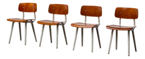 Vintage Revolt Chairs by Design Friso Kramer for Ahrend De Cirkel, 1950, Set of 4