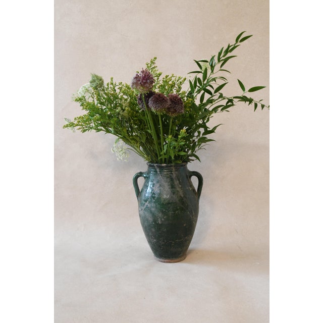 Mediterranean Antique Mediterranean Handled Clay Vase For Sale - Image 3 of 3