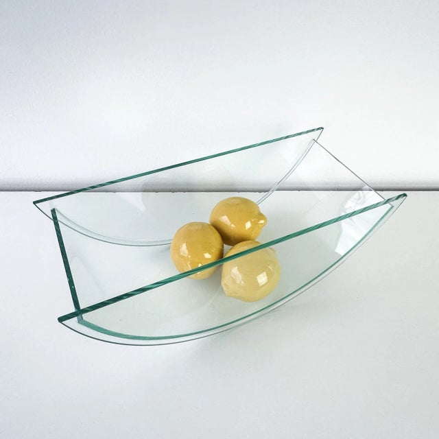 Postmodern Counterweight Glass Vase or Fruit Bowl For Sale - Image 11 of 12