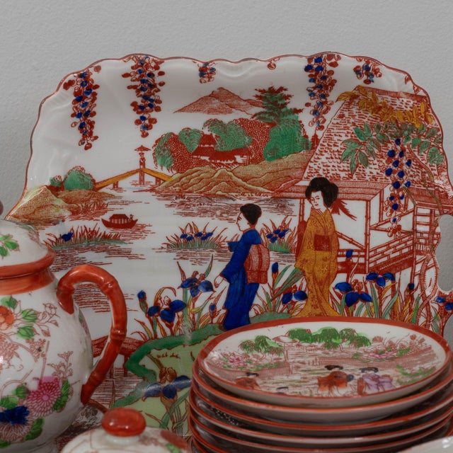 Japanese 20th Century Japanese Large Collection of Japanese Hand-Painted Porcelain For Sale - Image 3 of 18