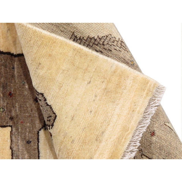 1980s Vintage Hand-Knotted Persian Gabbeh Rug For Sale - Image 5 of 6