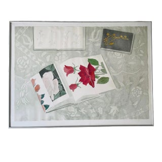 Floral Specimen Painting by Brooklyn Museum Artist Marion Lerner Levine For Sale