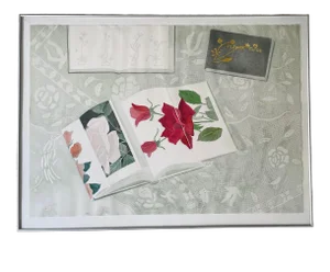 Floral Specimen Painting by Brooklyn Museum Artist Marion Lerner Levine