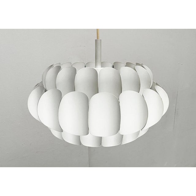 Mid-Century Modern Mid-Century Swiss White Metal Pendant Lamp by H. Zender for Temde, 1960s For Sale - Image 3 of 18