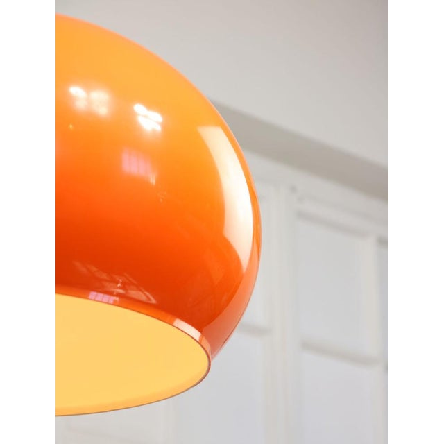 Mid-Century Modern Large Space Age Pendant in Orange from Guzzini, 1970s For Sale - Image 3 of 18
