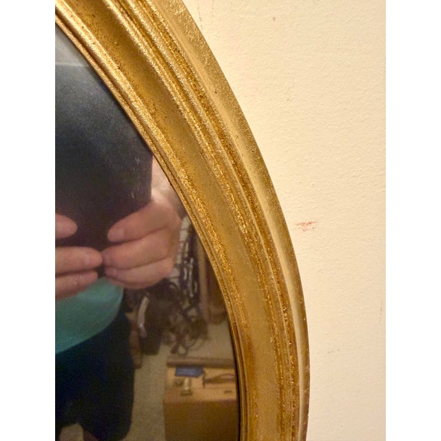 Wood Vintage Gilt Italian Mirror With Distressed Mirror Glass For Sale - Image 7 of 11