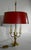 Louis XVI Style Brass Bouillotte Lamp with Red Lampshade, 1890s For Sale - Image 3 of 18