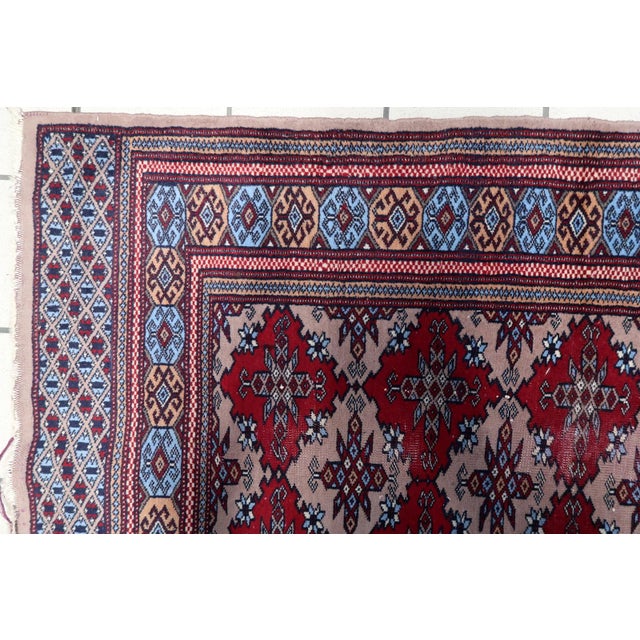 1920s, Antique Uzbek Bukhara Handmade Rug 3.1' X 4.1' For Sale - Image 12 of 13