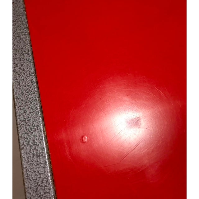 Black Vintage Red Side Chair in Laminate & Metal in the style of Ettore Sottsass, Italy, 1980s For Sale - Image 8 of 11