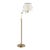 Visual Comfort Signature Triple Swing Arm Floor Lamp in Hand-Rubbed Antique Brass with Linen Shade For Sale