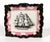 A Pink Lustre Maritime Plaque, “Flying Cloud Boston” Sunderland type, twentieth century Of rectangular form, transfer-...
