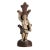 Polychrome wood sculpture, Goa, 19th century. Saint Sebastian is depicted tied to a tree. Height: 22 cm.