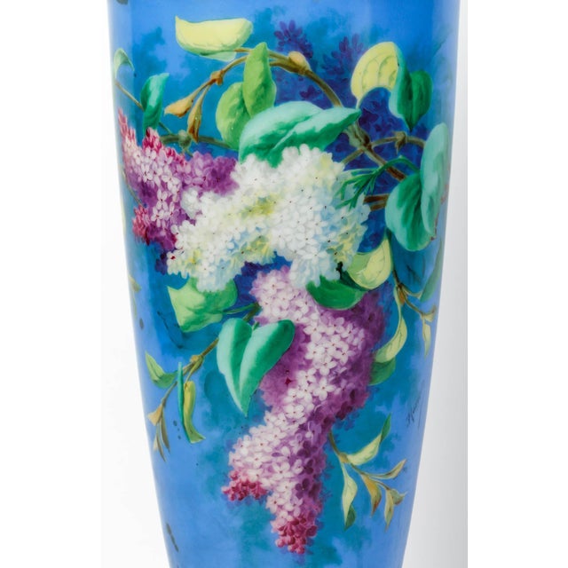 Large Napoleon III Baccarat Opaline Vase in Gilt Bronze Mount For Sale - Image 5 of 7