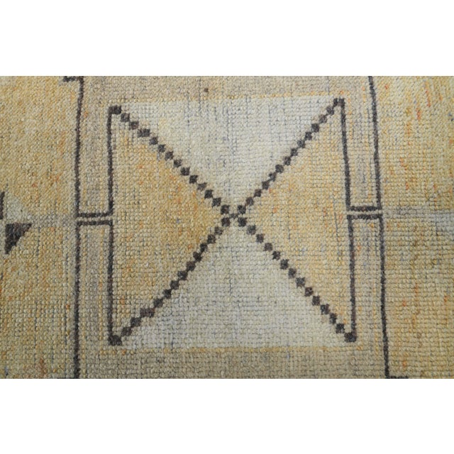 1960s 1960s Yellow Natural Turkish Hand-Knotted Runner Rug For Sale - Image 5 of 8