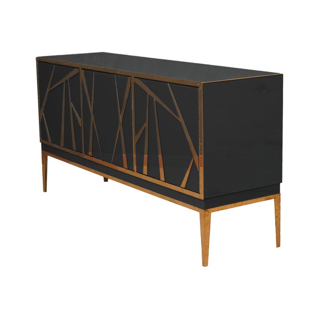 Contemporary Italian Sideboard in Black from Justfurnituress SRL For Sale - Image 3 of 6