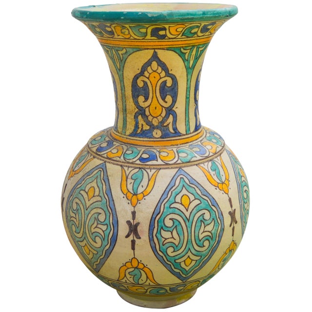 Early 20th Century Antique Ceramic Arabesque Vase For Sale - Image 5 of 10