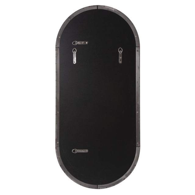 Steele Capsule Mirror in Brushed Black For Sale In Chicago - Image 6 of 10