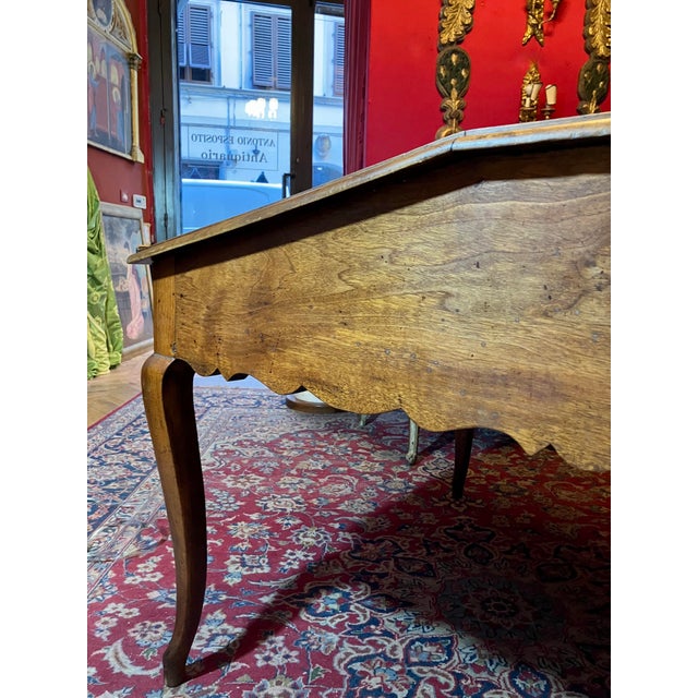 Antique French Writing Desk in Oak with Cabriole Legs, 1800s For Sale - Image 5 of 15