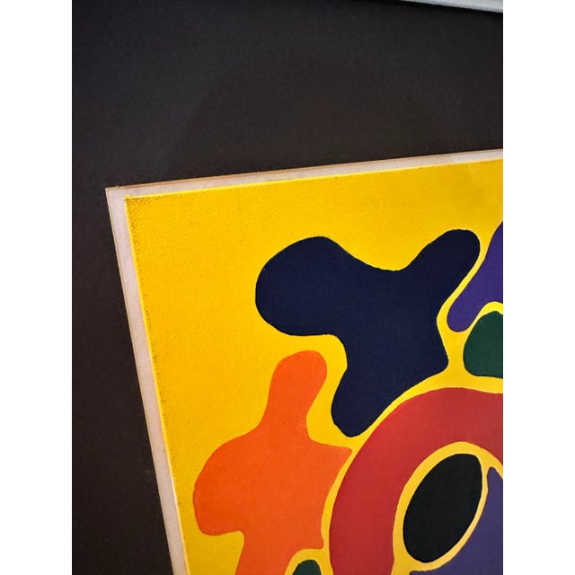 Abstract 1970s Bold Vintage Abstract With Yellow, Framed For Sale - Image 3 of 5