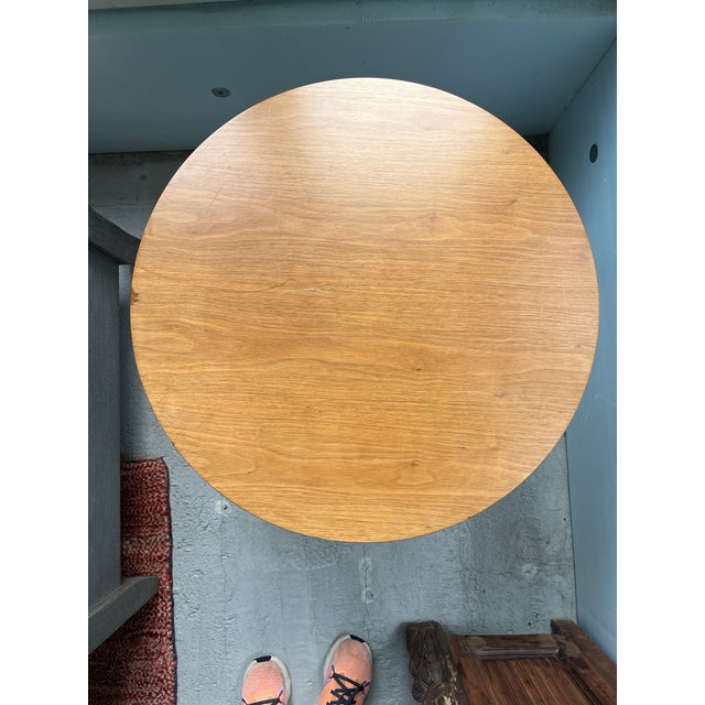 Wood Mid 20th Century (2) Walnut and Chrome Knoll End Tables For Sale - Image 7 of 13